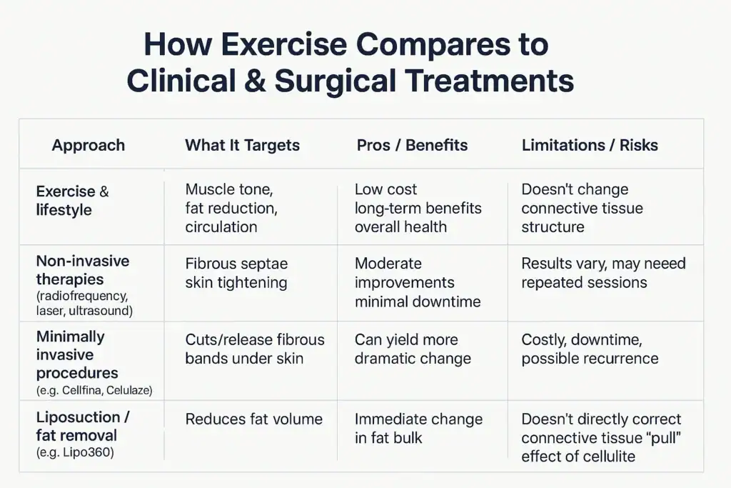 Sculpting Your Bum: Can Toning Exercises Really Reduce Cellulite? 2 How exercise compares to treatments from Lipo 360 Northamptonshire