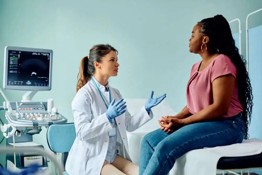 Woman have consultation about vaginal laxity Northamptonshire