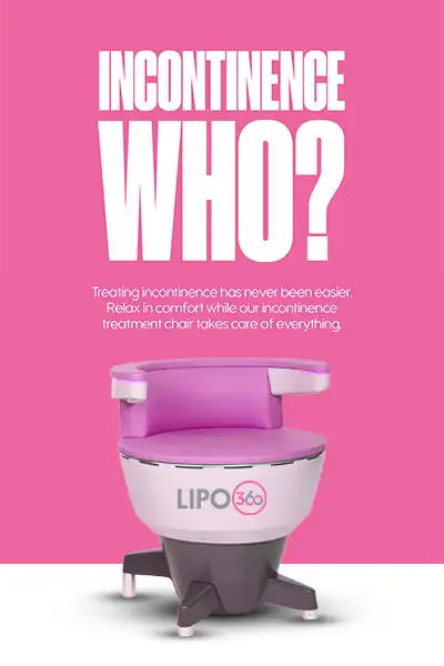 LIPO360 EMS Chair Can Help with Urinary Incontinence 2 Image of a urinary incontinence treatment seat Northamptonshire